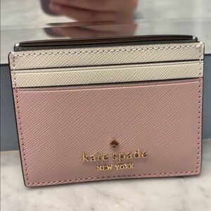 NWT Kate Spade Madison Small Slim Card Holder in Rose Smoke